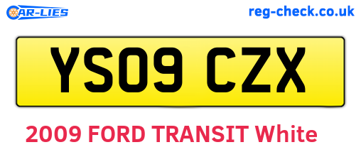 YS09CZX are the vehicle registration plates.