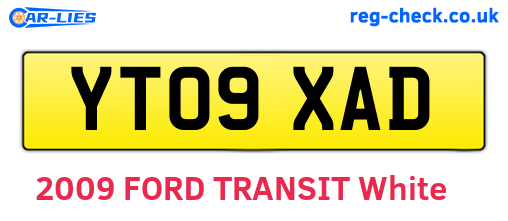 YT09XAD are the vehicle registration plates.