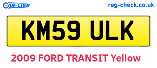 KM59ULK are the vehicle registration plates.