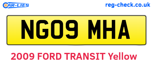 NG09MHA are the vehicle registration plates.