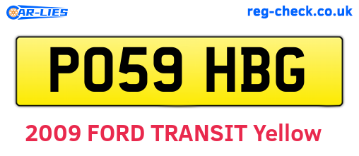 PO59HBG are the vehicle registration plates.