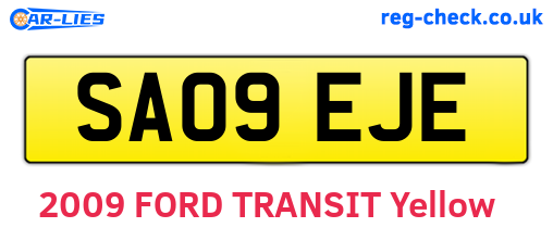 SA09EJE are the vehicle registration plates.