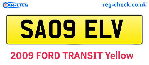 SA09ELV are the vehicle registration plates.