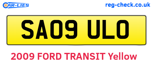 SA09ULO are the vehicle registration plates.