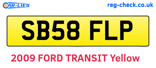 SB58FLP are the vehicle registration plates.