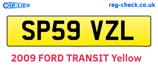 SP59VZL are the vehicle registration plates.