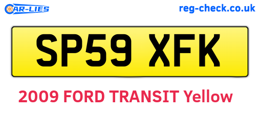 SP59XFK are the vehicle registration plates.