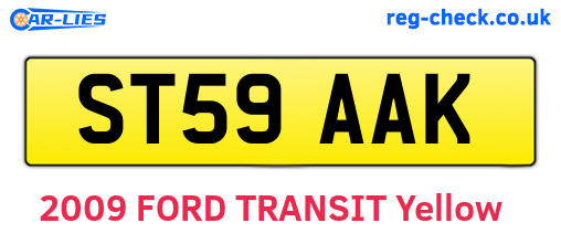 ST59AAK are the vehicle registration plates.