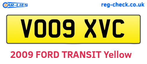 VO09XVC are the vehicle registration plates.