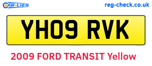YH09RVK are the vehicle registration plates.