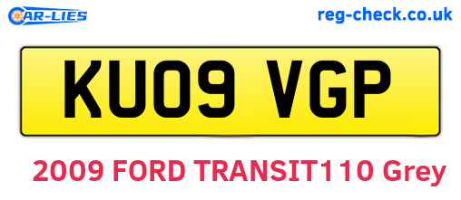KU09VGP are the vehicle registration plates.