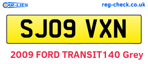 SJ09VXN are the vehicle registration plates.