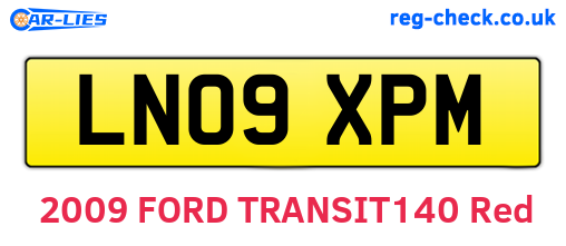 LN09XPM are the vehicle registration plates.