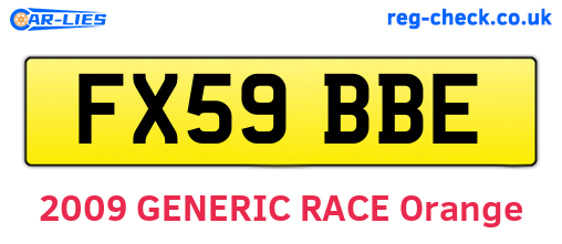 FX59BBE are the vehicle registration plates.