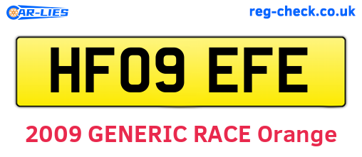 HF09EFE are the vehicle registration plates.