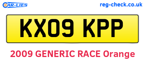 KX09KPP are the vehicle registration plates.