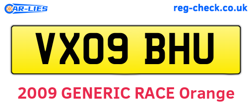 VX09BHU are the vehicle registration plates.