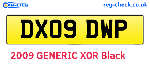 DX09DWP are the vehicle registration plates.
