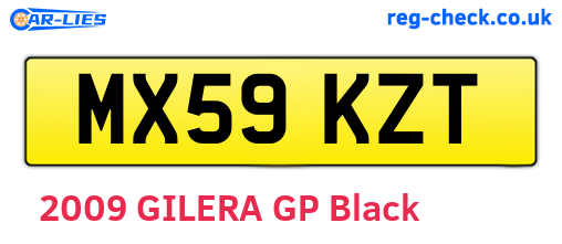 MX59KZT are the vehicle registration plates.