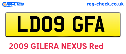 LD09GFA are the vehicle registration plates.