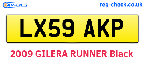 LX59AKP are the vehicle registration plates.