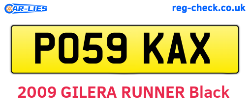 PO59KAX are the vehicle registration plates.
