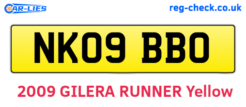 NK09BBO are the vehicle registration plates.