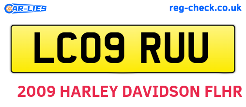 LC09RUU are the vehicle registration plates.