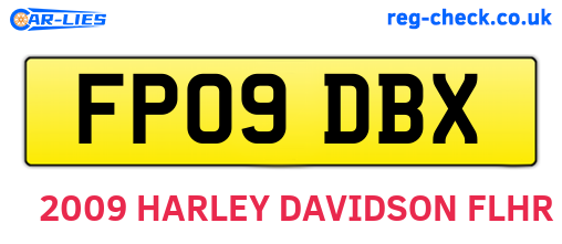 FP09DBX are the vehicle registration plates.