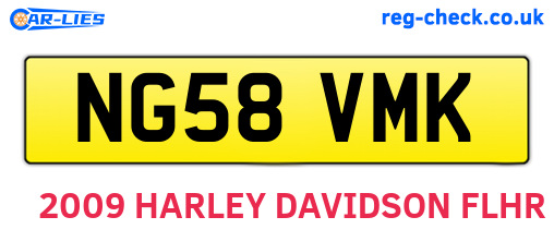 NG58VMK are the vehicle registration plates.