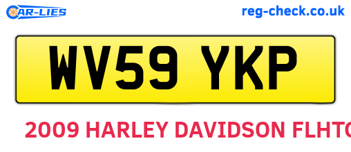WV59YKP are the vehicle registration plates.