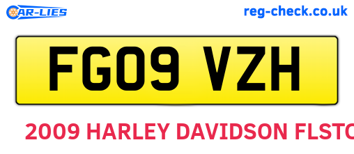 FG09VZH are the vehicle registration plates.