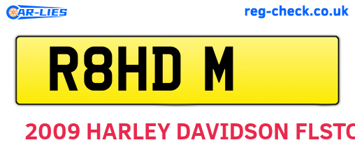 R8HDM are the vehicle registration plates.