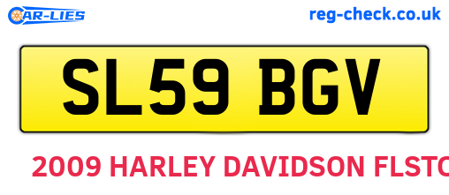 SL59BGV are the vehicle registration plates.