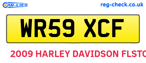 WR59XCF are the vehicle registration plates.