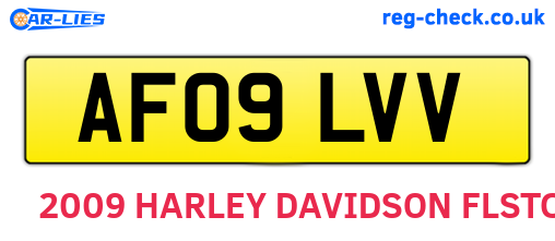 AF09LVV are the vehicle registration plates.
