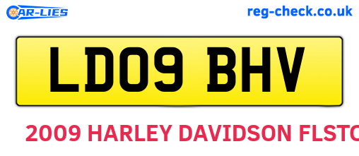 LD09BHV are the vehicle registration plates.