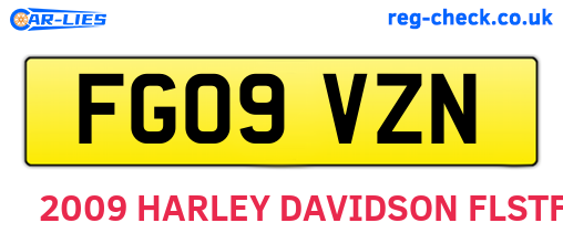 FG09VZN are the vehicle registration plates.