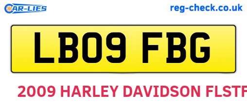 LB09FBG are the vehicle registration plates.