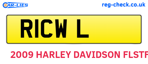 R1CWL are the vehicle registration plates.