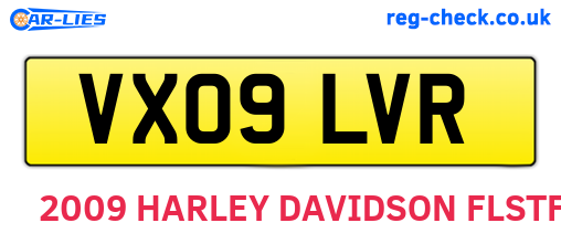 VX09LVR are the vehicle registration plates.