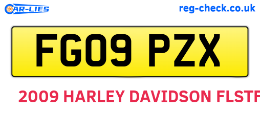FG09PZX are the vehicle registration plates.