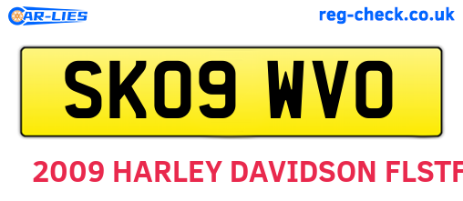 SK09WVO are the vehicle registration plates.