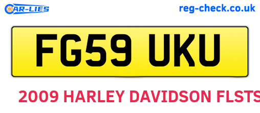 FG59UKU are the vehicle registration plates.