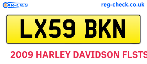 LX59BKN are the vehicle registration plates.