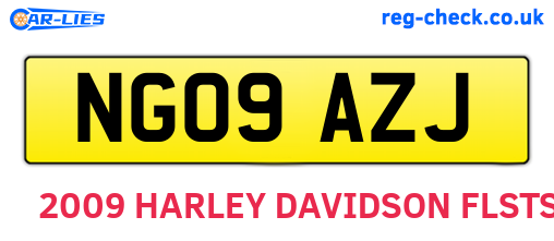 NG09AZJ are the vehicle registration plates.