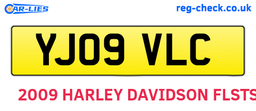 YJ09VLC are the vehicle registration plates.