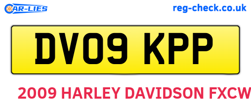 DV09KPP are the vehicle registration plates.