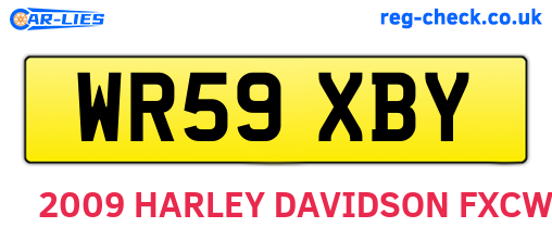 WR59XBY are the vehicle registration plates.