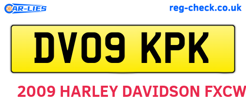 DV09KPK are the vehicle registration plates.